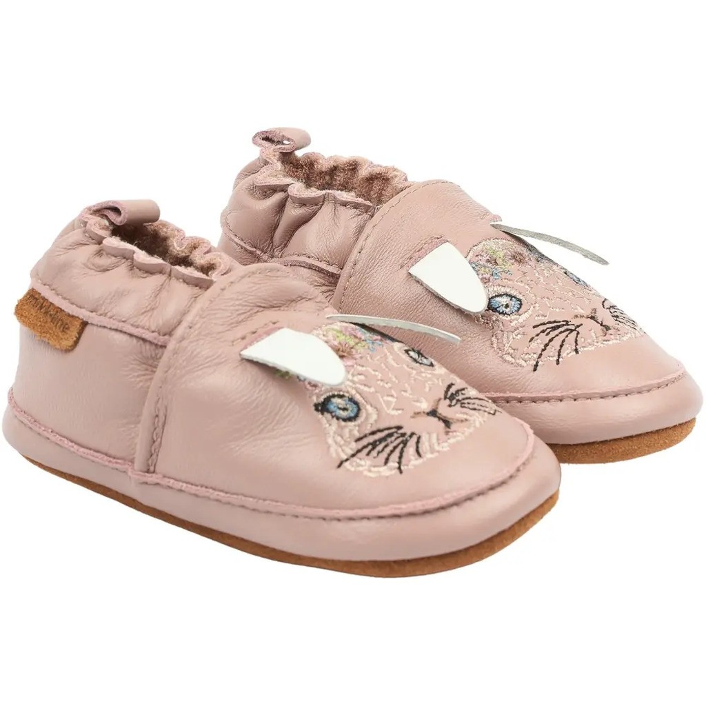 Læder Slipper - 3D - ADOBE ROSE - 6-12 MDR.