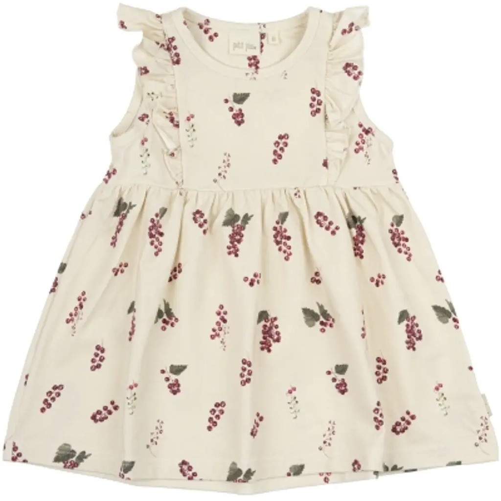 Kjole SL Frill Printed - BERRY - 74