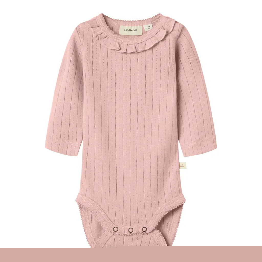 Rachel nis langærmet slim body - Misty rose - 56