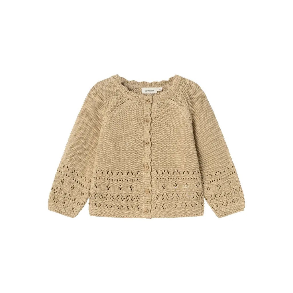 Osanna langærmet strikket cardigan - IRISHCREAM - 116