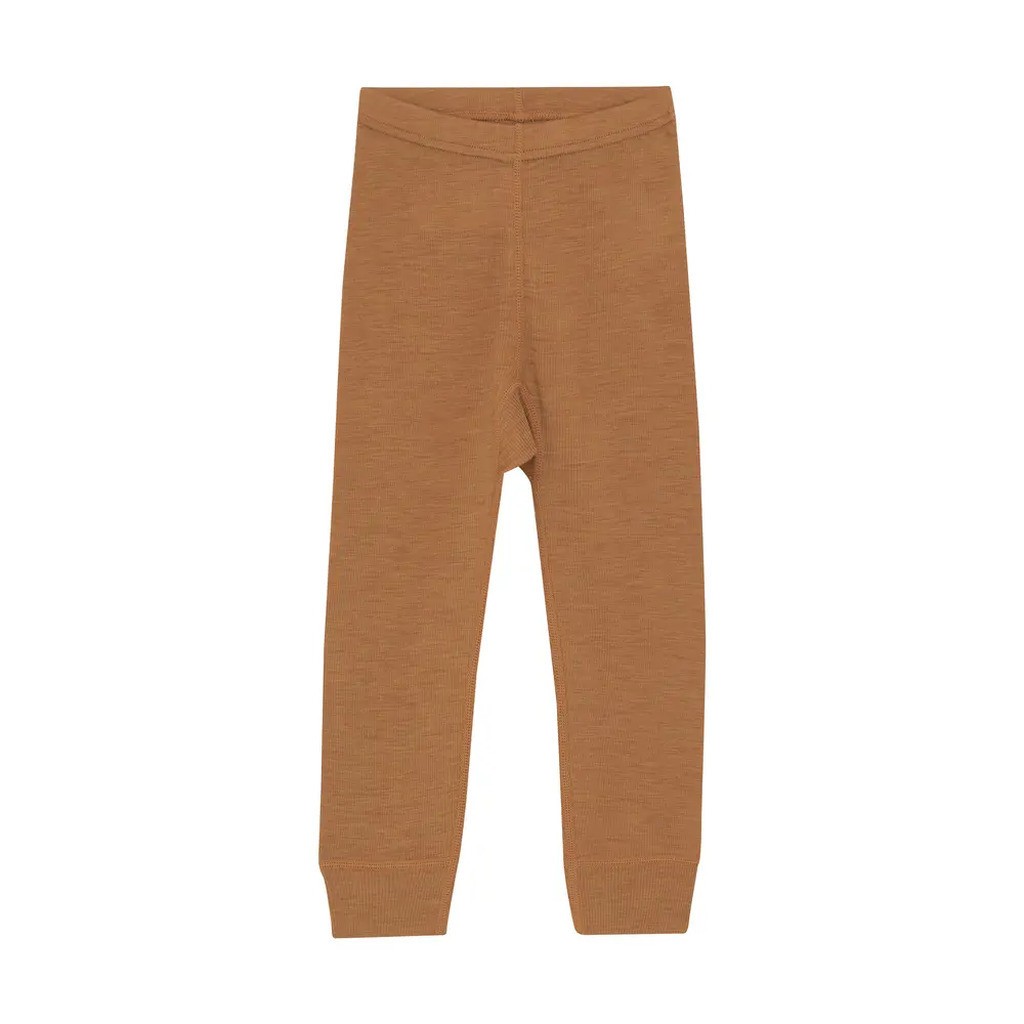 Uld leggings - solid - Chipmunk Melange - 80