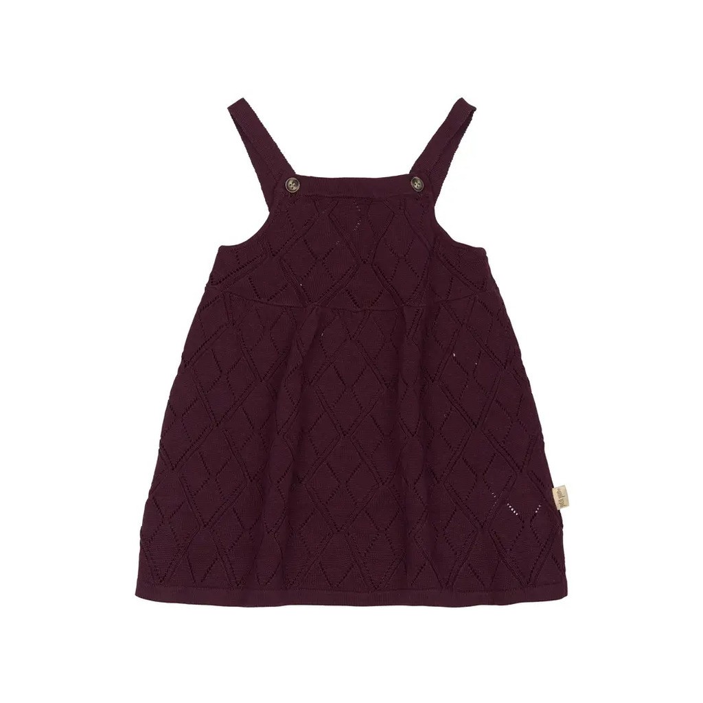 Dalia Strik Kjole - Dark Grape - 104