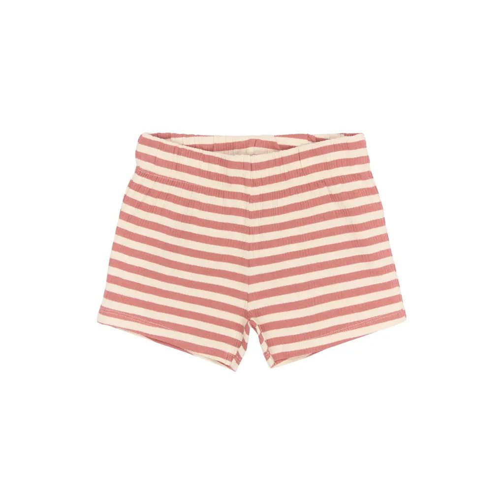 Fro Uni Rib Shorts - Rose stripe - 110