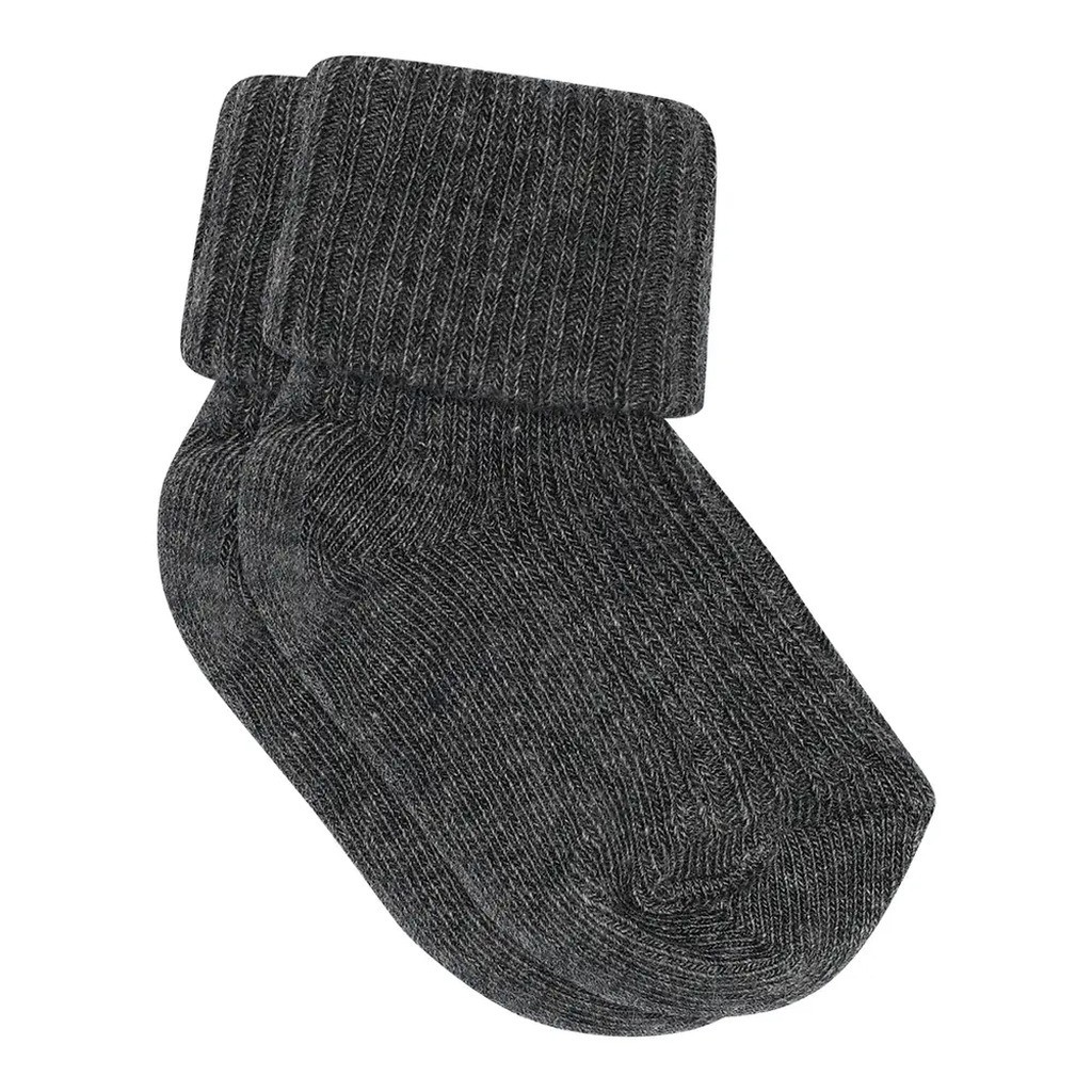 Bomulds Ankelstrømpe Rib Baby - 497 - 19/21