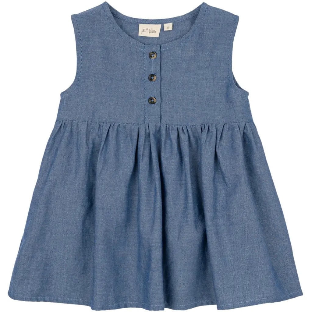 Kjole SL Woven - DENIM BLUE - 116