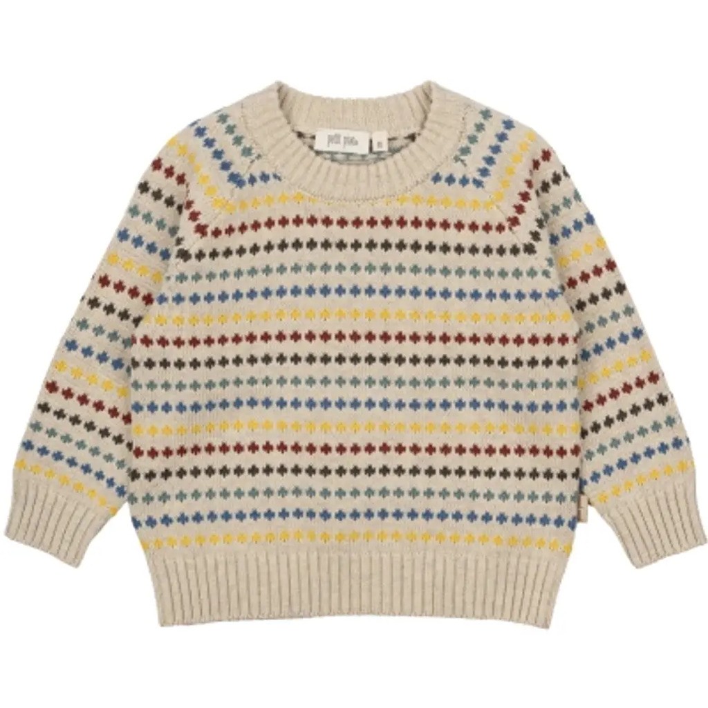 O-neck Dot Strik Sweater - MULTI - 98