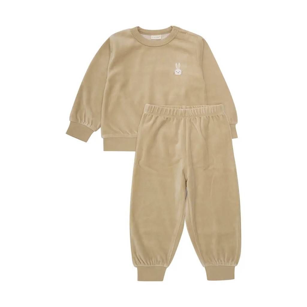 Velour Jogging sæt - Sesame - 98