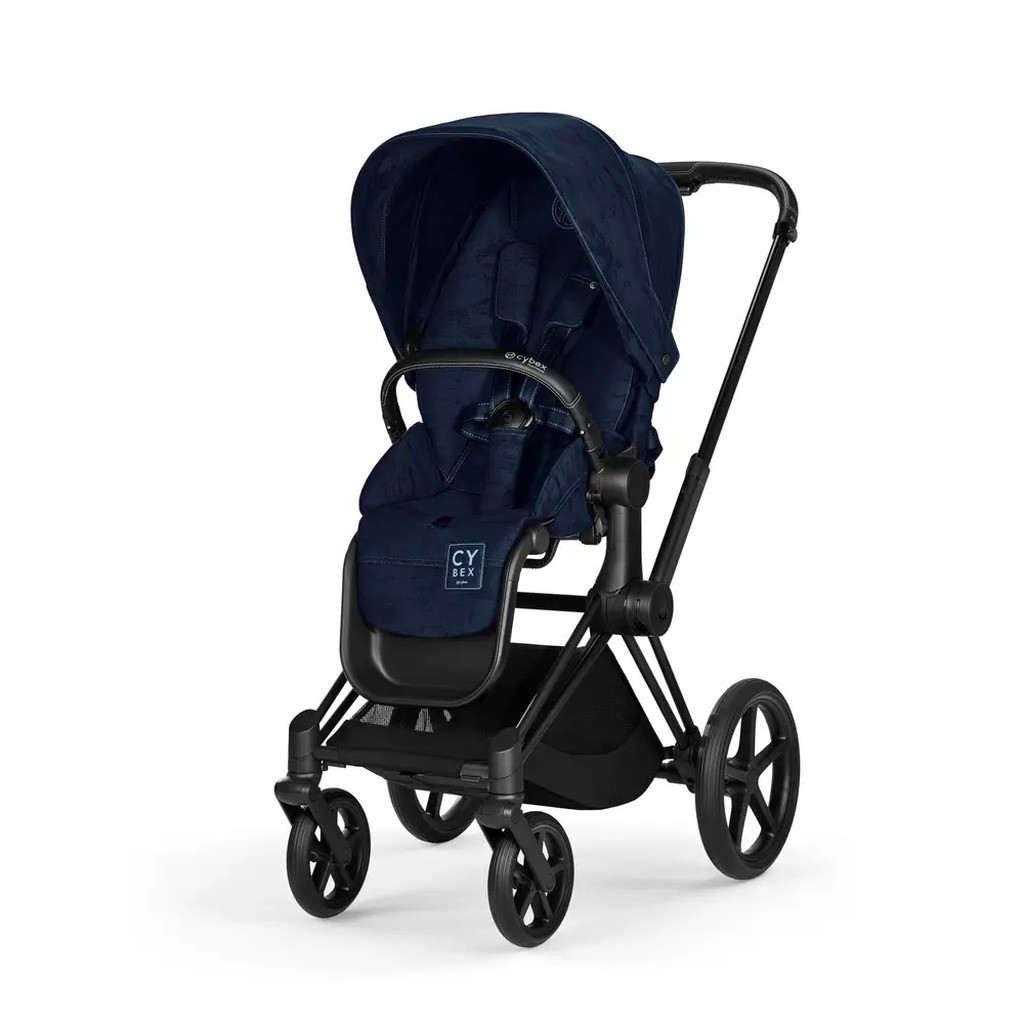 Priam klapvogn - Rebellious luxury denim blue/matt black