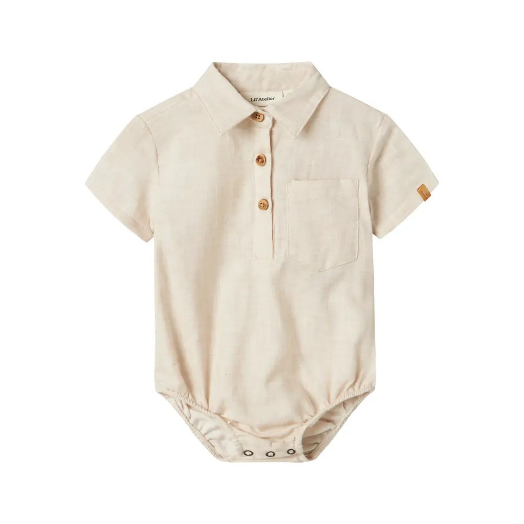 Tarou kortærmet løs body skjorte - BLEACHED - 56