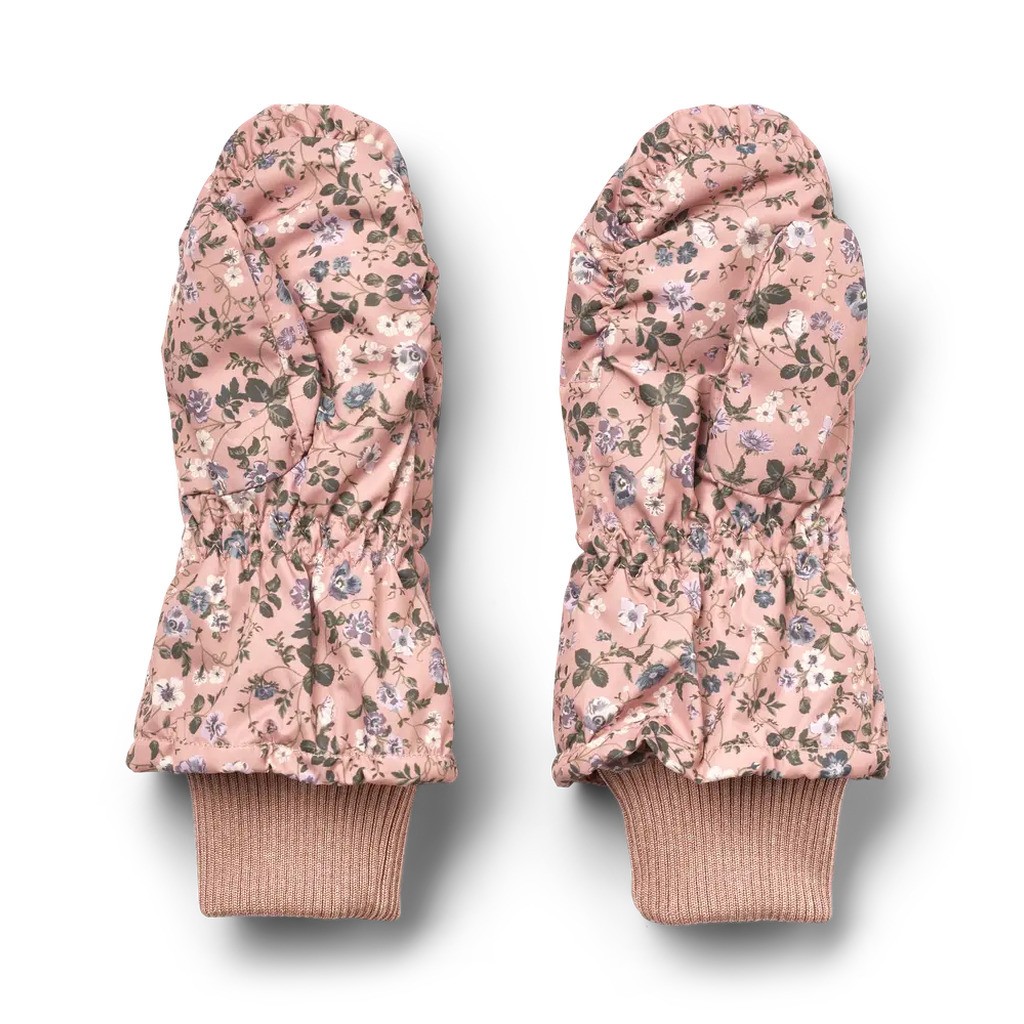 Jazz Puffer Handsker - Rose powder flowers - 6-8 ÅR