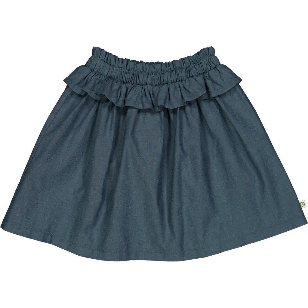 Chambray flæse nederdel - Chambray - 122