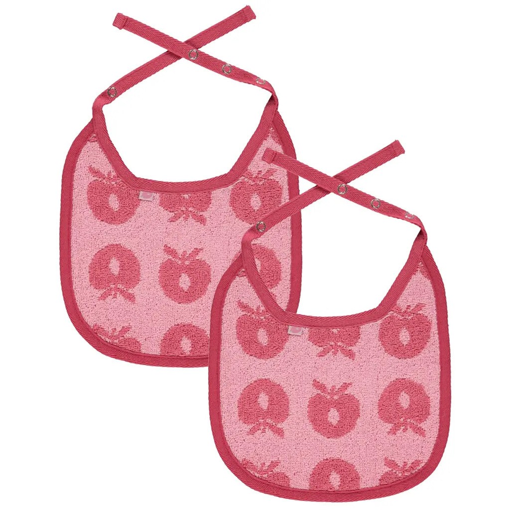 2 pak lille hagesmæk med æbler - Sea pink