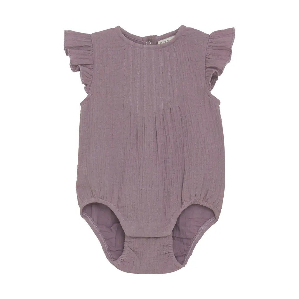 Romper SS Vævet - Elderberry - 80