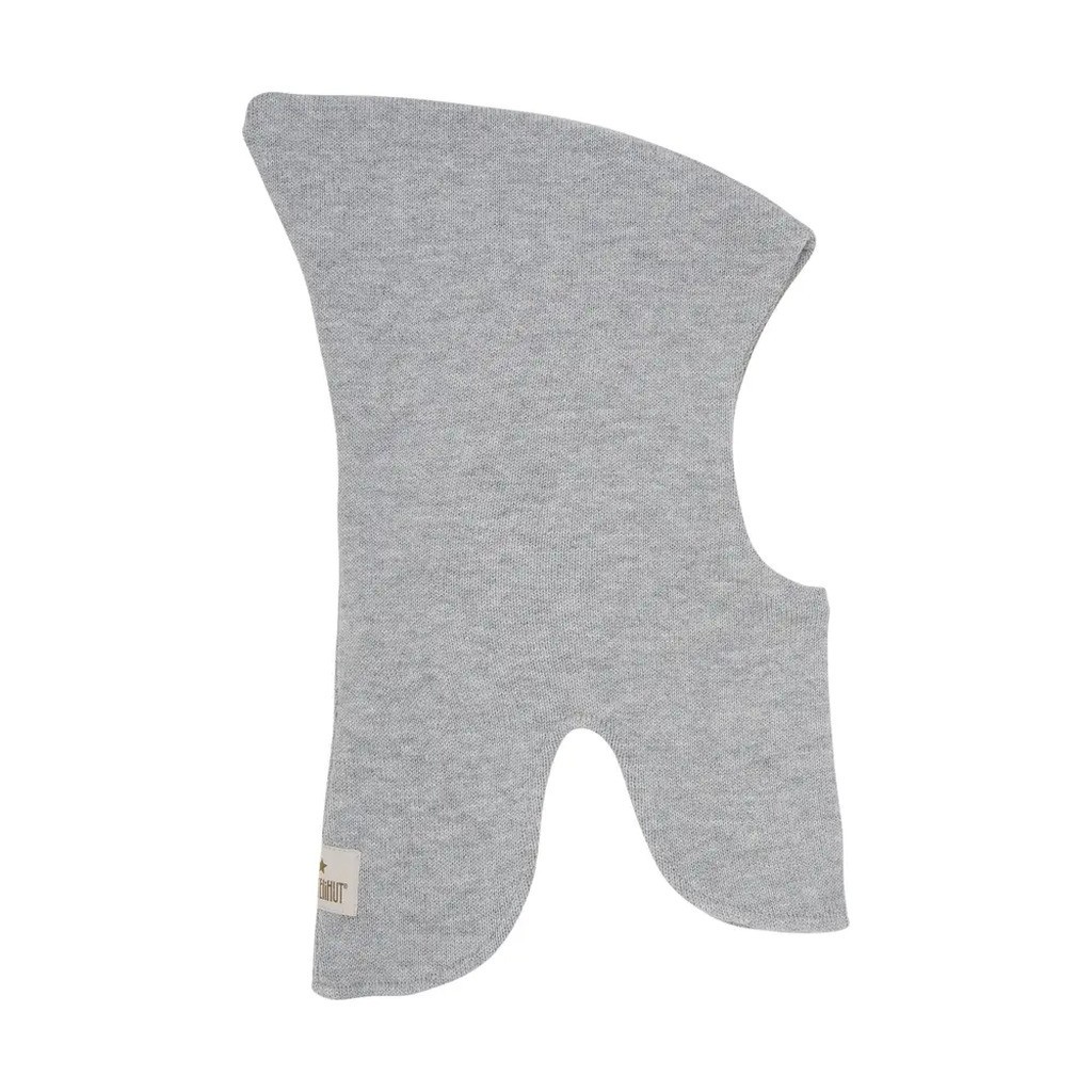 Uldstrik Balaclava Vindstop - Light grey melange - 2-4 ÅR