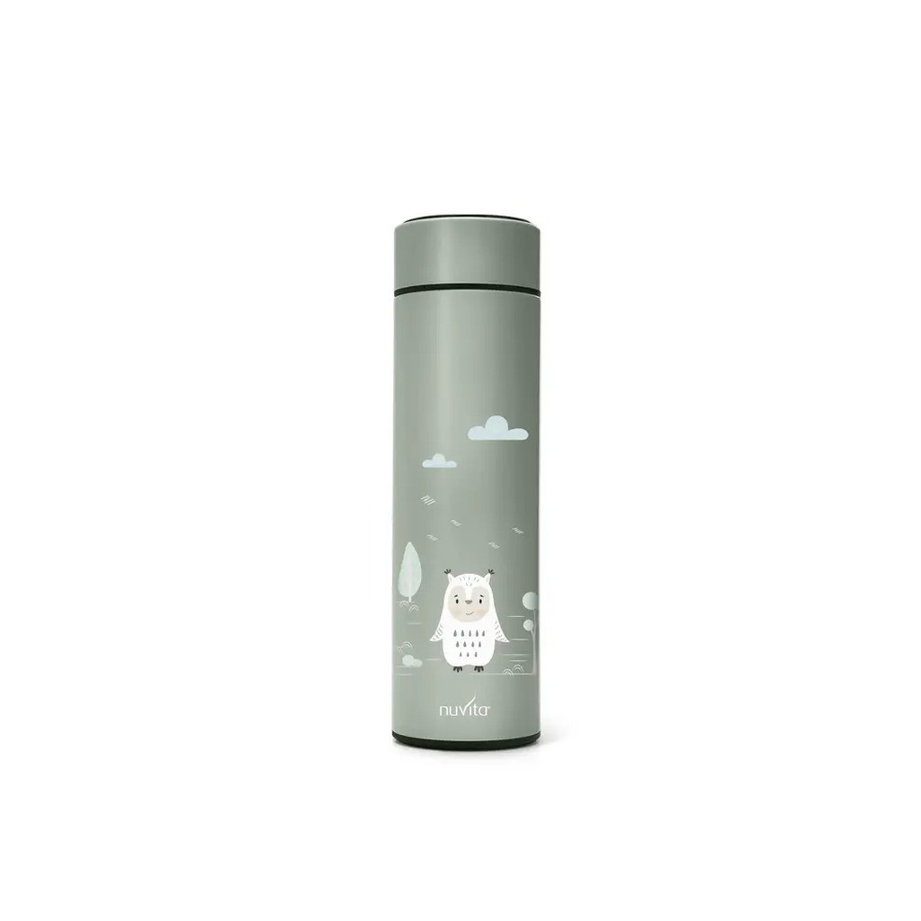 500 ml rustfristål Termobeholder LED temperatur-display sage green