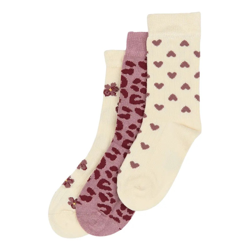 Bamboo strømper 3 pak - Autumn anemone mix - 35/38