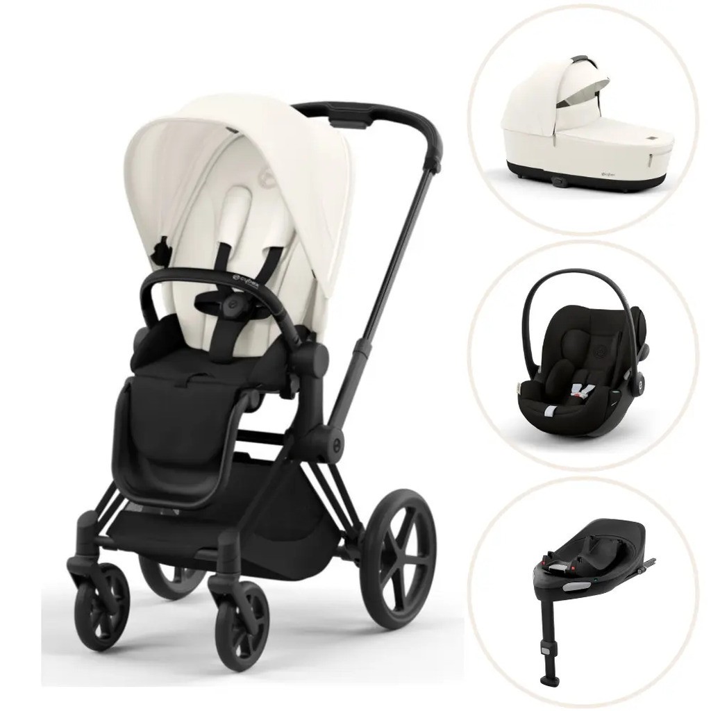 Priam duovogn off white/matt black inkl. Cloud G og Base G - magic black