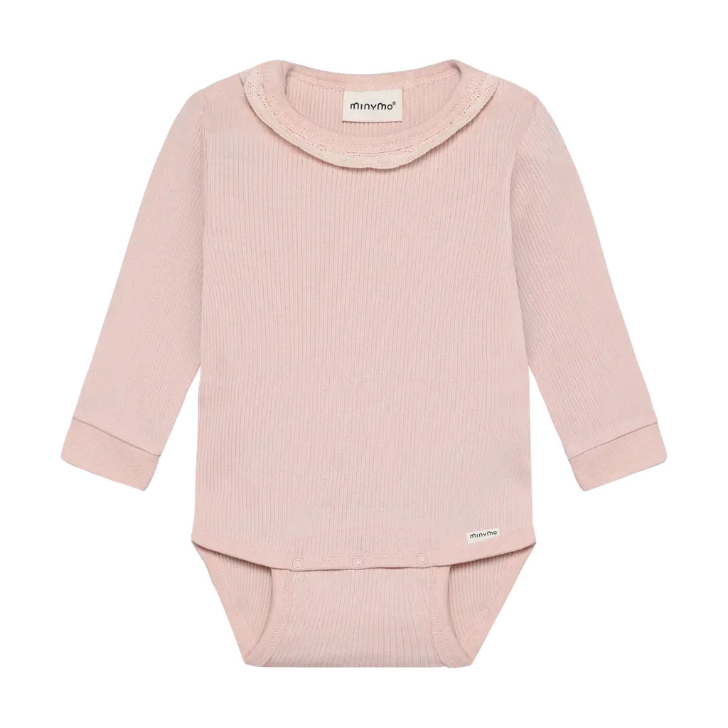 Langærmet Rib Body - Peach Whip - 68