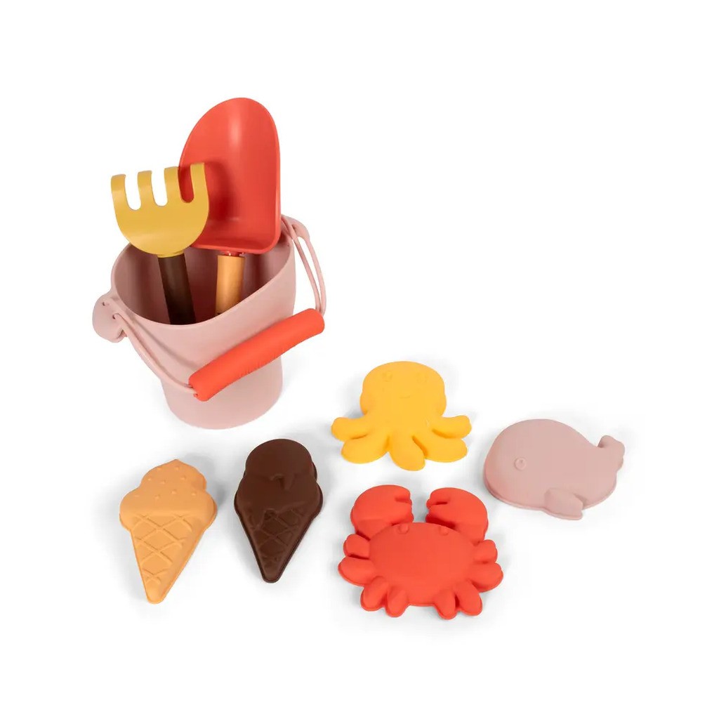 Silikone strandsæt - Peach Mix