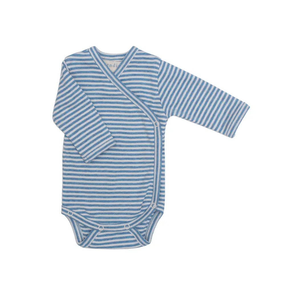 Nyfødt Slå-om Body - AZURSTRIPE - 56