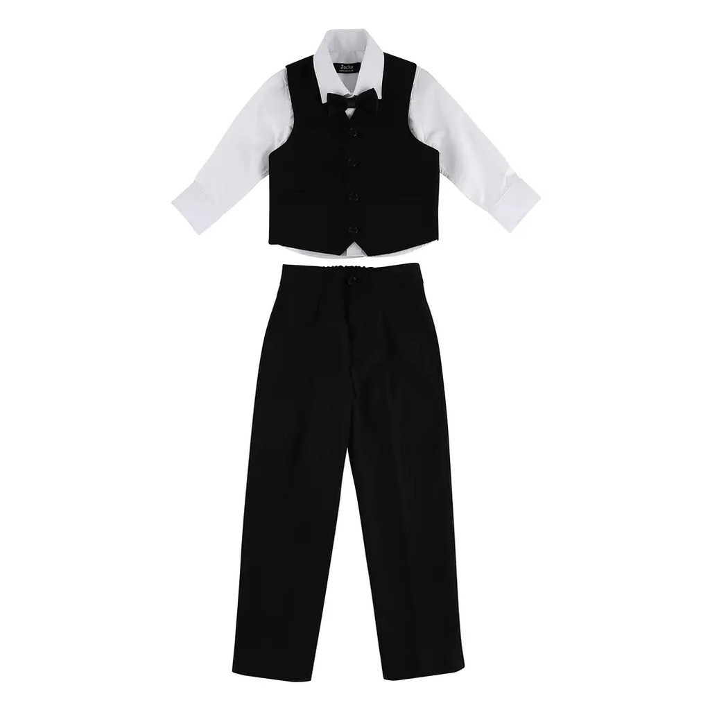 4 Delt Festsæt  - Sort/Hvid -    98