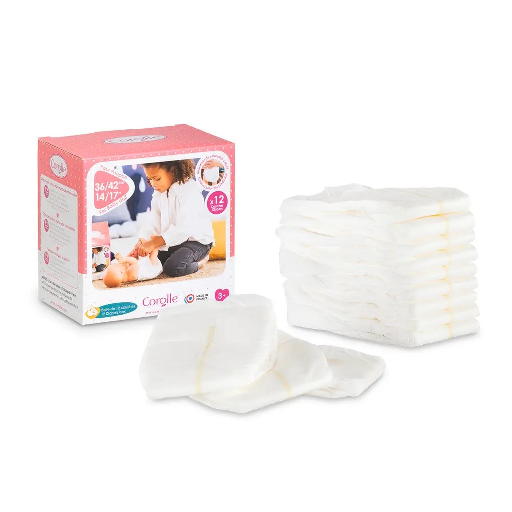 Dukketilbehør, Bleer, 36 cm