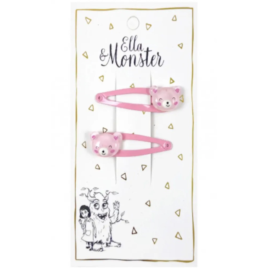 Hårclips Pink Bear