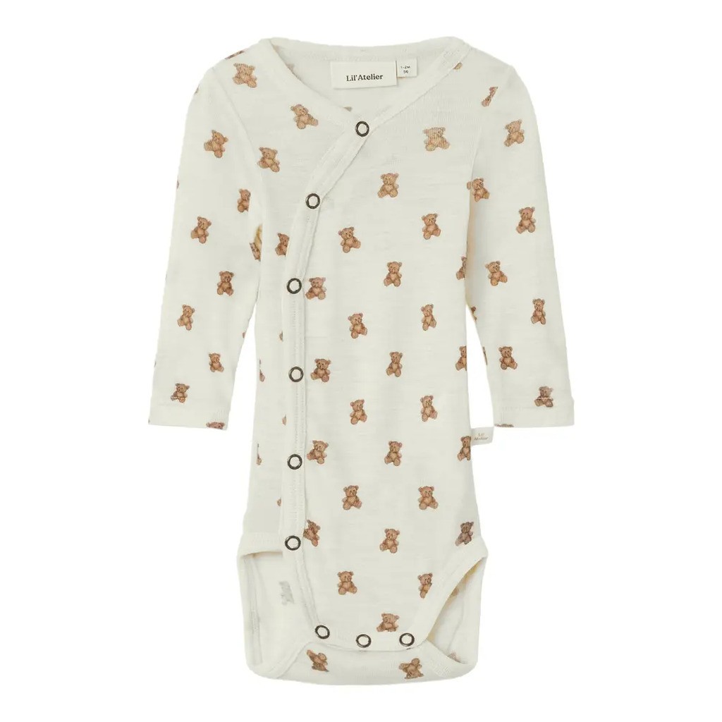 Nalu Uld Langærmet Wrap Body - Turtledove - 50