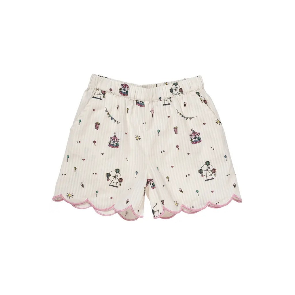 Printet shorts m. deco edge - TIVOLI - 104