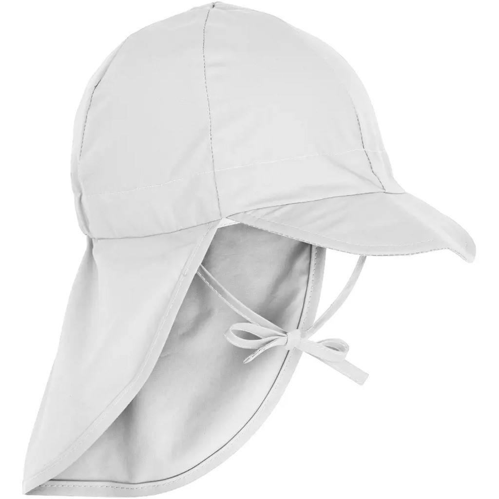 Sommerhat m/lang skygge -  Solid - WHITE - 2-4 ÅR