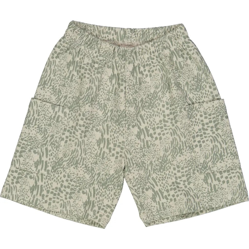 Leopard printet cargo shorts - Soft green/ Poetry green - 122
