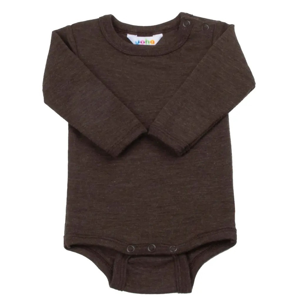 Body m/lange ærmer - Dark Brown - 70