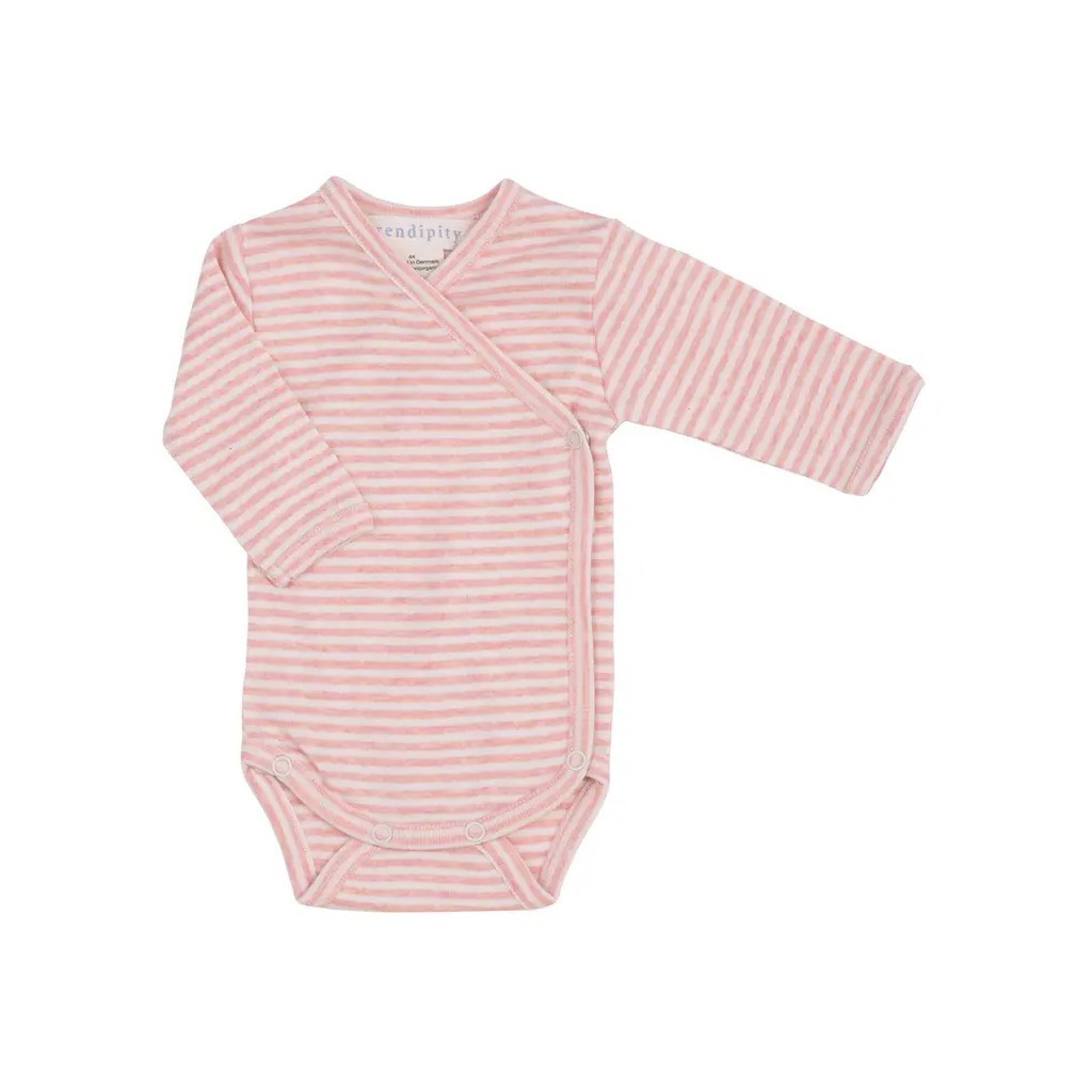 Nyfødt Slå-om Body - Coral/Offwhite - 62 CM