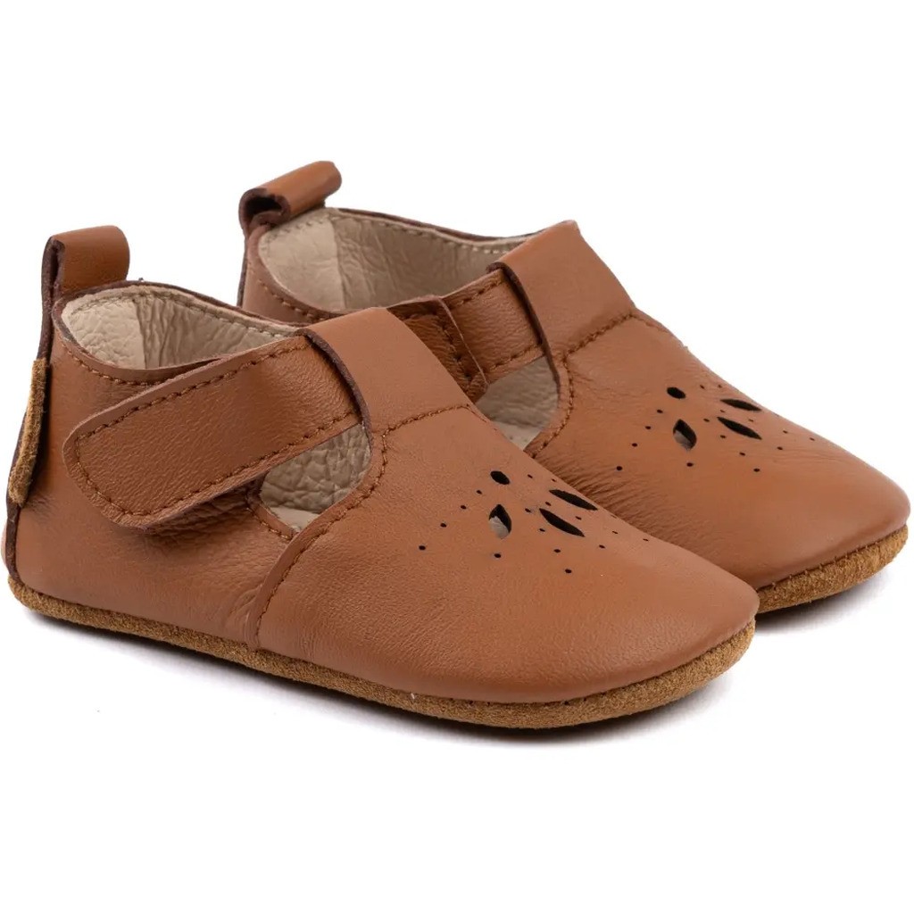 Prewalker Læder Sandal - COGNAC - 24-36 MDR.
