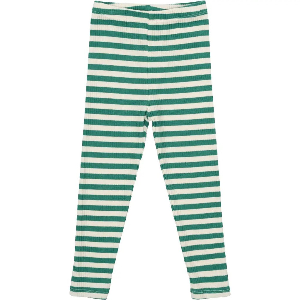 Fro Uni Rib Leggings - Green stripe - 86