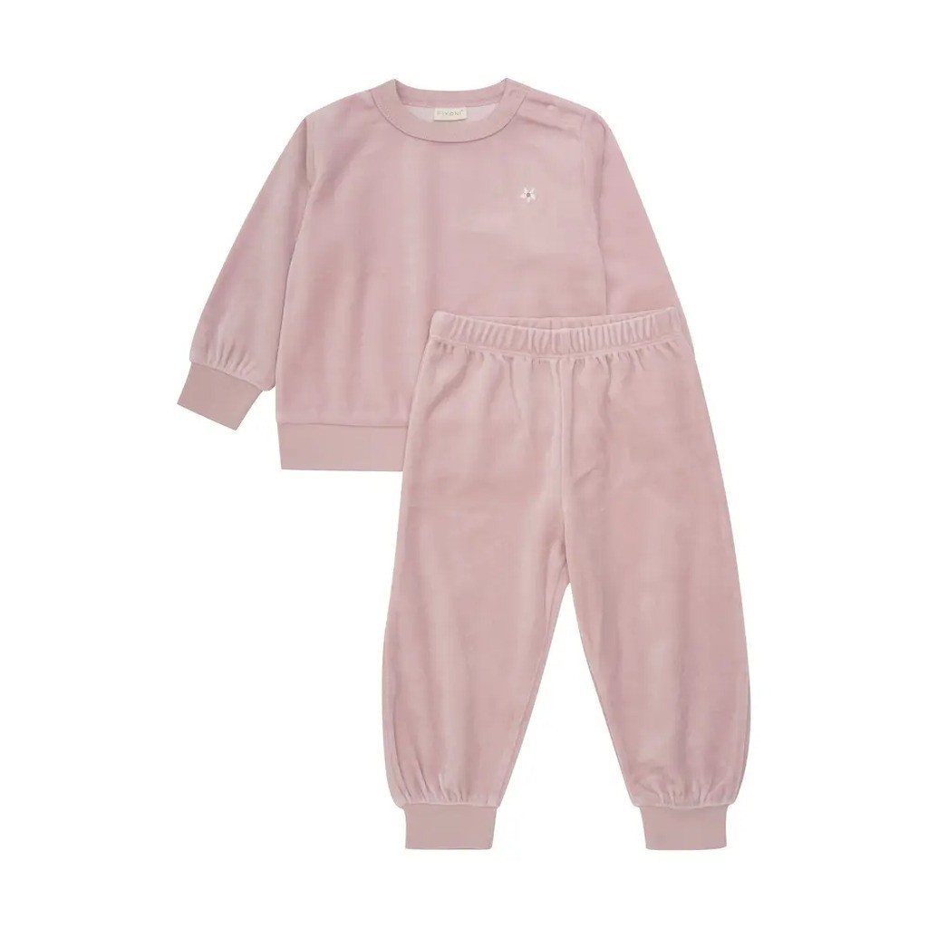 Velour Jogging sæt - Shadow gray - 98