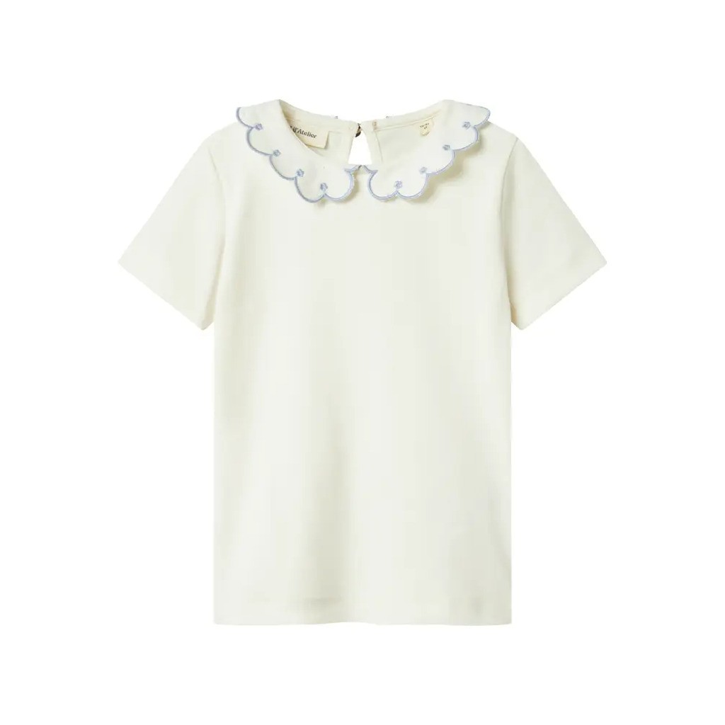 Fundo kortærmet slim skjorte - COCO MILK - 110