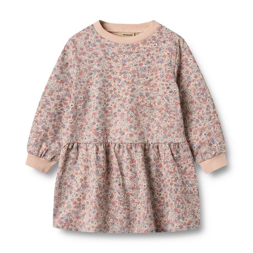 Zenia Sweat Kjole - Rose dust flowers - 3 ÅR