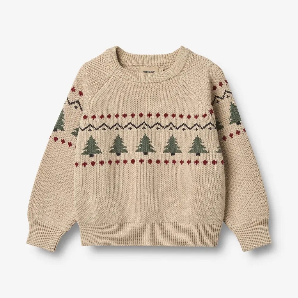 Balou Jacquard Pullover - Warm Sand - 98/3 ÅR
