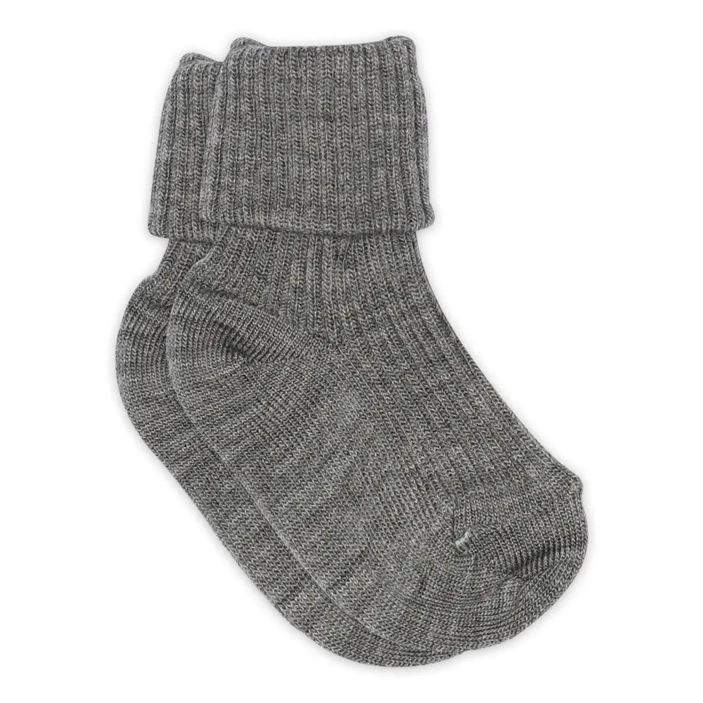Hilde baby strømper - Grey Melange - 17/18