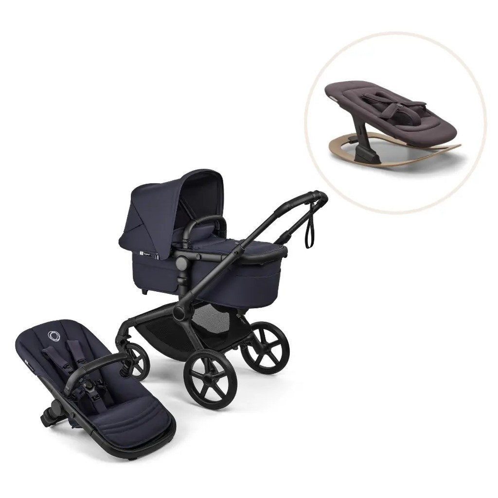 Fox 5 Renew complete inkl. Giraffe bouncer - deep indigo/tornado grey