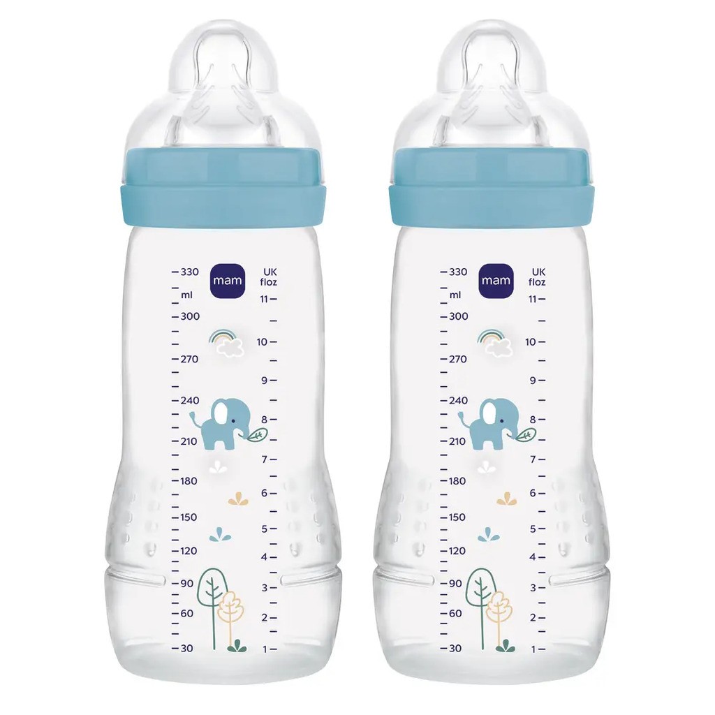 Easy Active Baby Bottle 330ml 2pk Blue