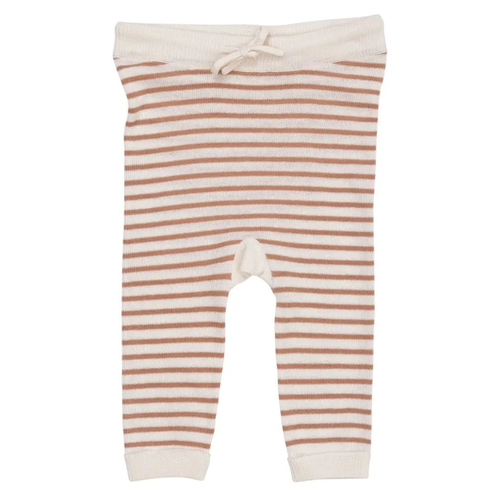 Let strikket leggings m. striber - CREAM - 86