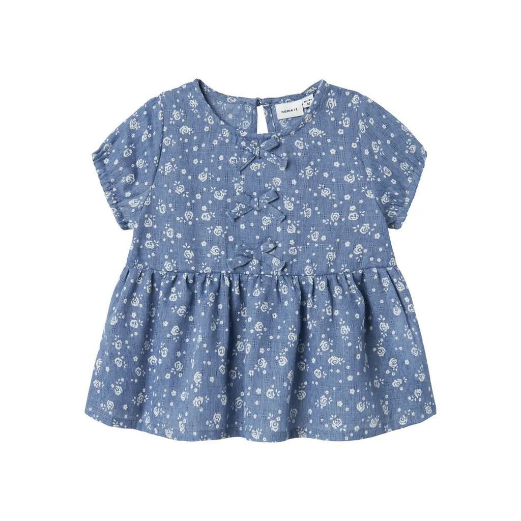 Hagy bluse kortærmet - Denim - 92