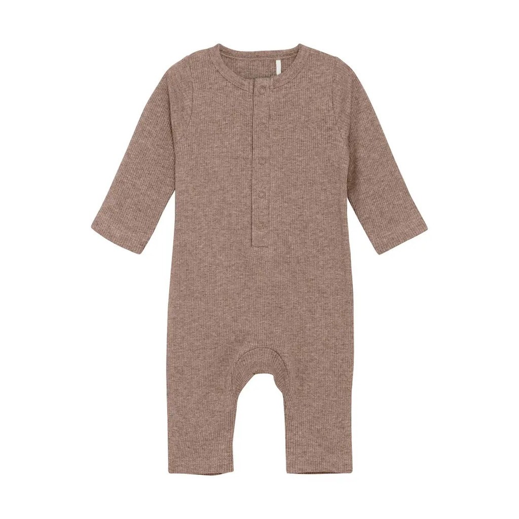 Melange Rib Romper Langærmet - 2813 - 62