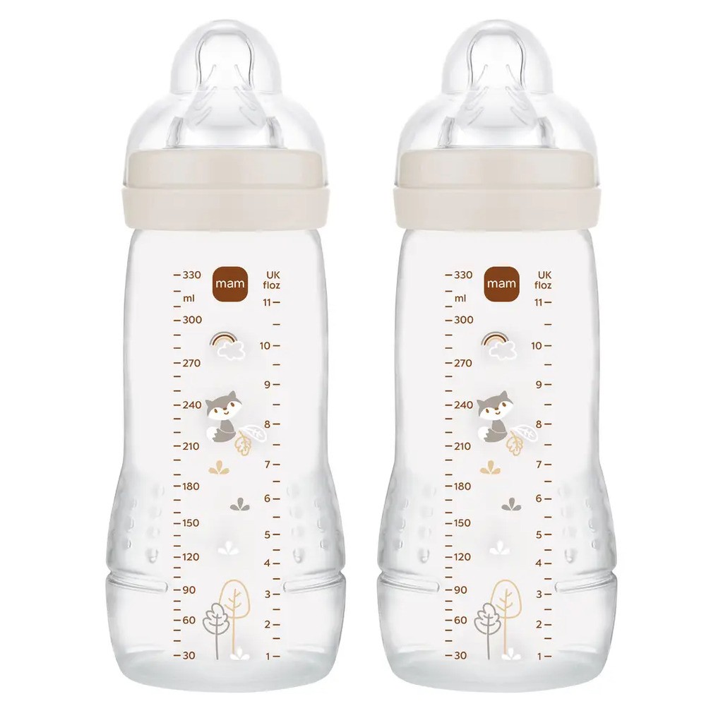 Easy Active Baby Bottle 330ml 2pk Neutral
