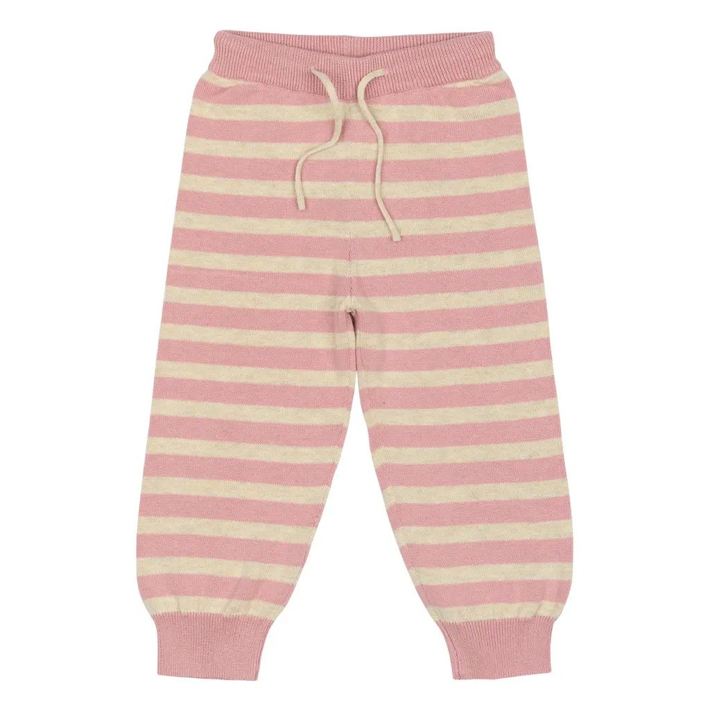 Strikbukser - Off White/Rosa - 74