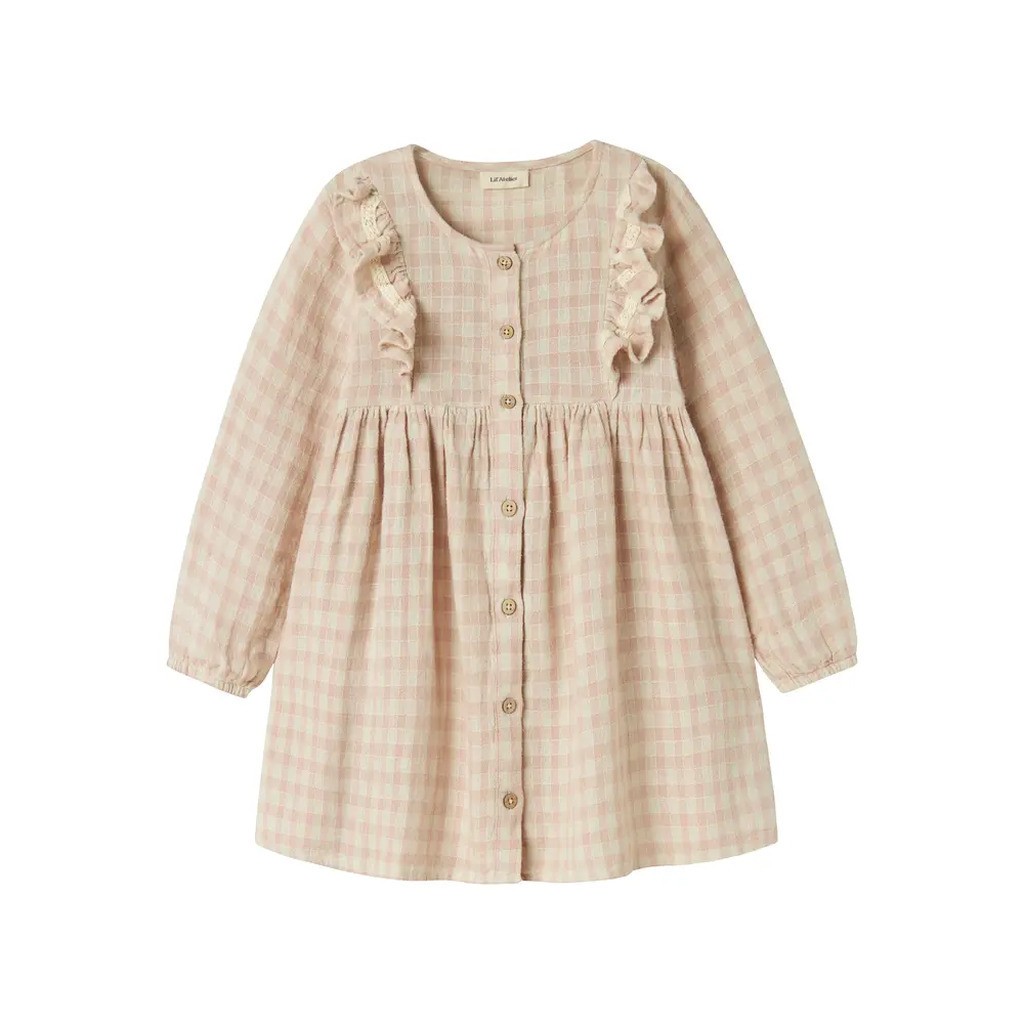 Dagmar ls løs kjole - PEACH WHIP - 122