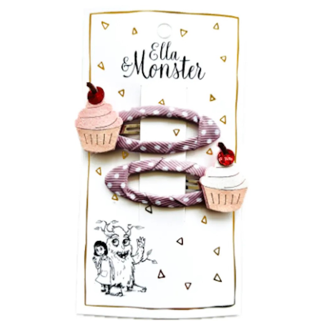 Hårclips Cherry Cupcake