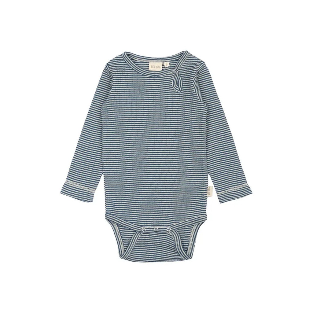 Dante Uld Body Langærmet - Ensign Blue/Dark Off White - 62